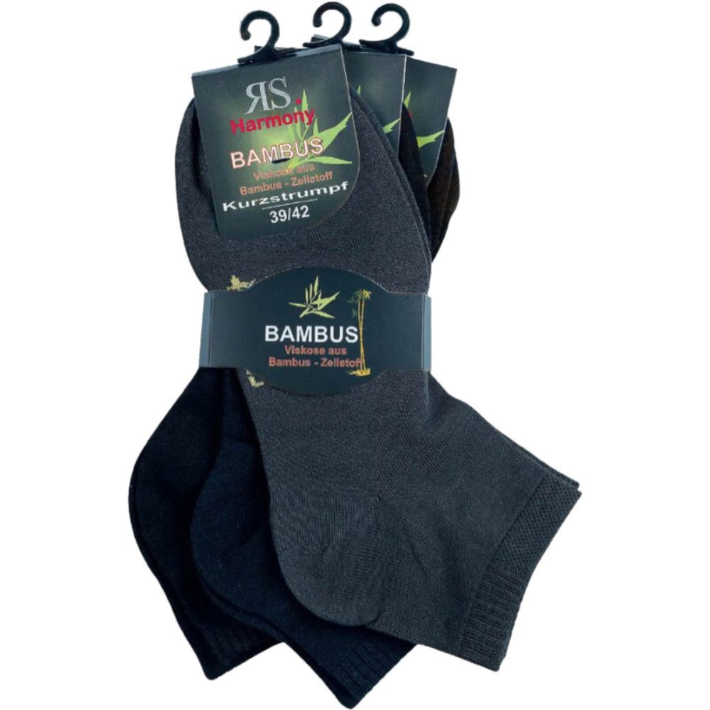 Kurzsocken Bambus Viskose Kurzschaftsocken Kurzstrumpf Quartersocken 3 Farben