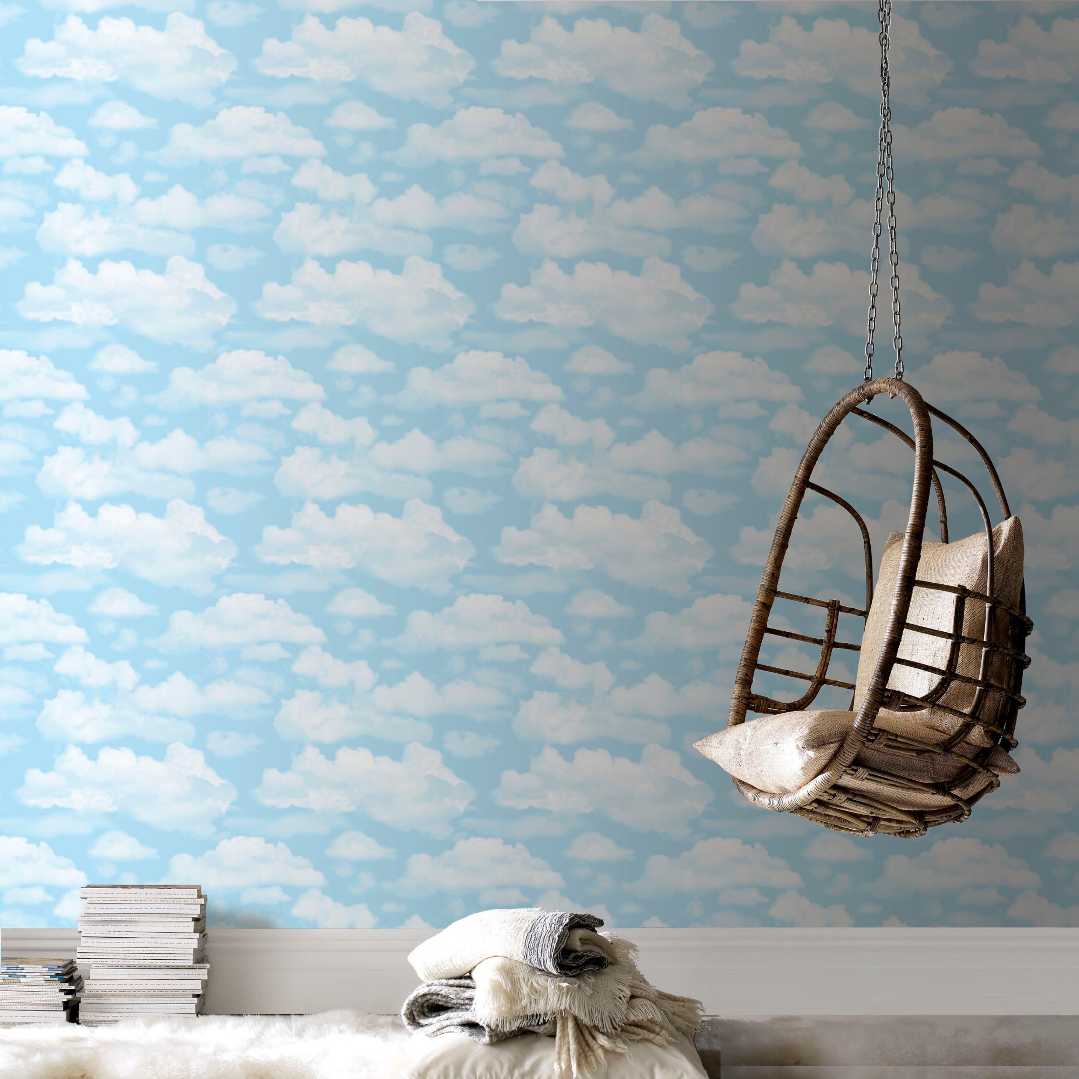 Papiertapete Wolken, glatt, animal print, (1 günstig online kaufen