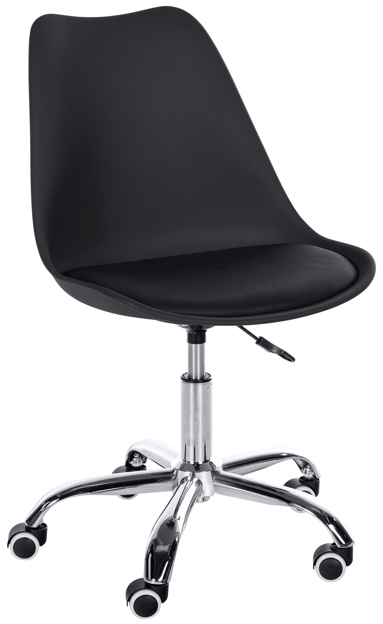 Bürostuhl Arbeitshocker Laflin 79-89 cm schwarz
