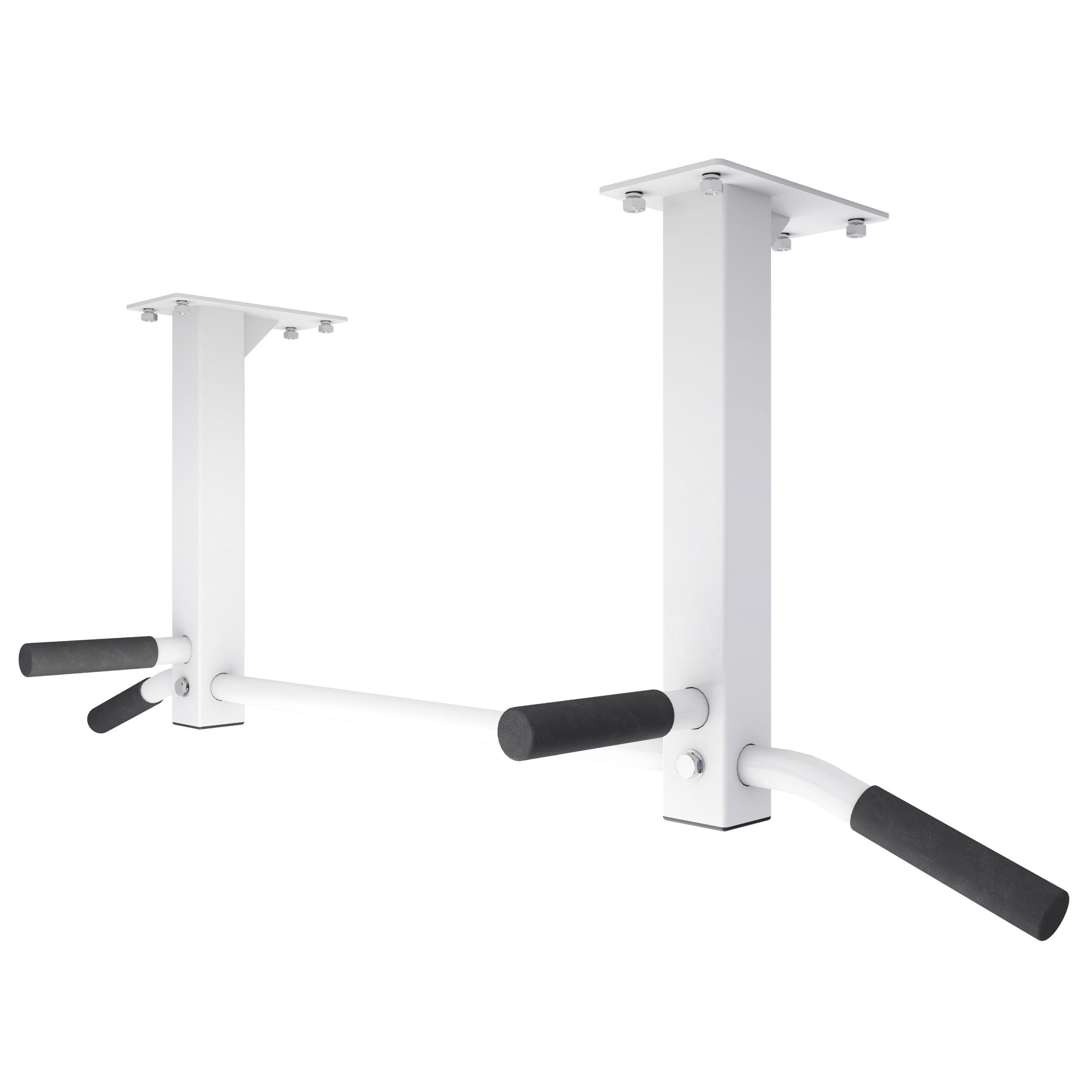 GORILLA SPORTS Klimmzugstange Decke, bis 350 kg, Stahl, Schwarz/Weiß - Pull Up Bar, Reckstange