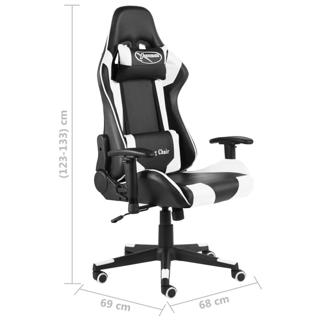 furnicato Gaming-Stuhl Drehbar PVC St) (1 Weiß