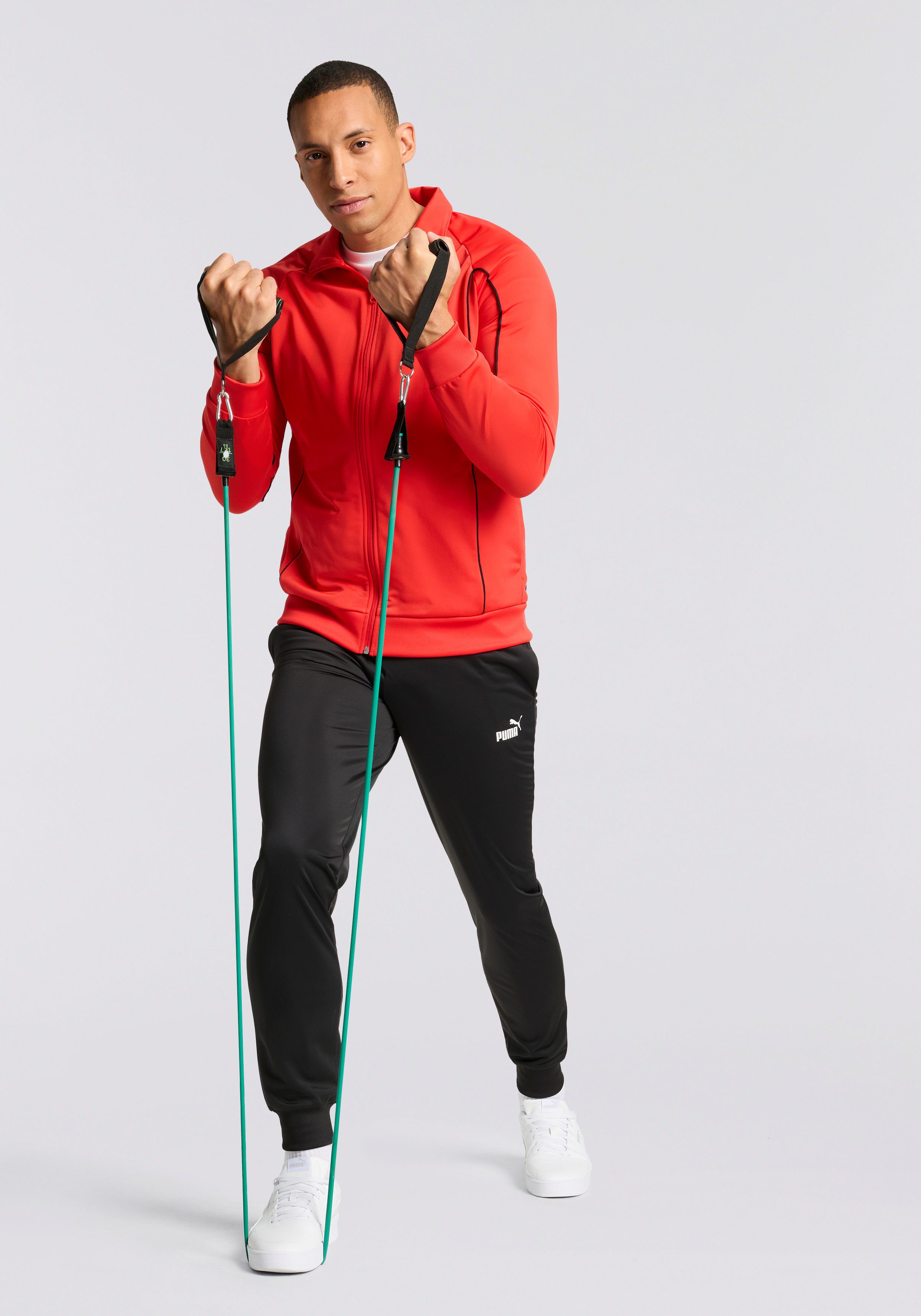 PUMA Trainingsanzug POLY PIPING SUIT (2-tlg), zweiteilig, mit Paspeldetails günstig online kaufen