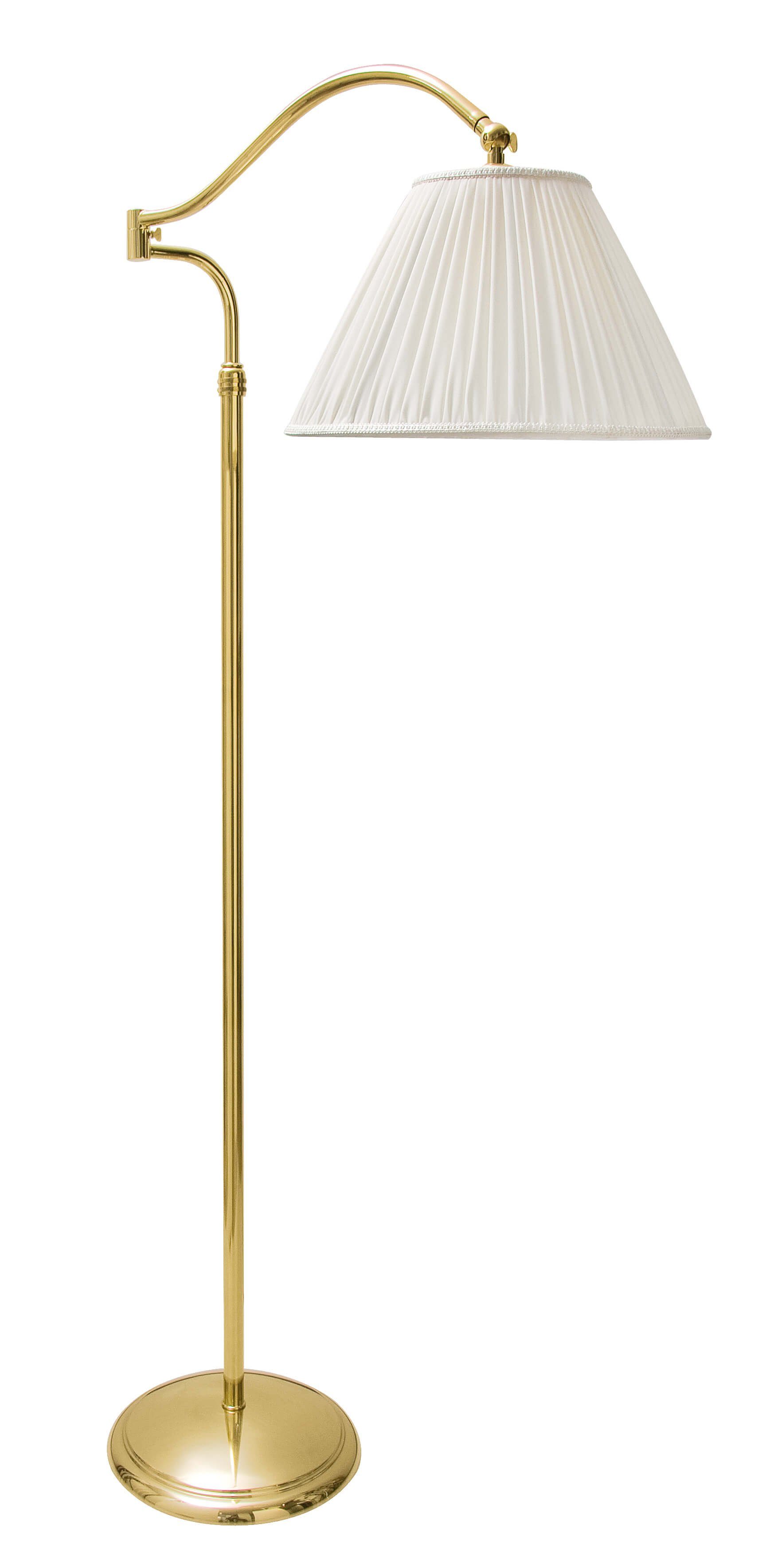 Licht-Erlebnisse Stehlampe FLOOR Leuchtmittel, Premium ohne Wohnzimmer Messing Klassischer Stil E27 poliert Stehleuchte LAMP