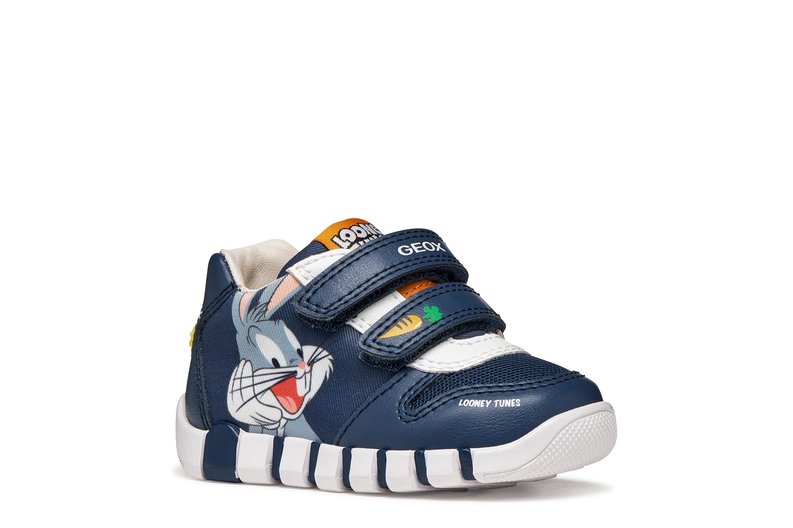 Geox B IUPIDOO BOY Klettschuh Freizeitschuh mit Bugs Bunny Motiv, Größenschablone zum Download