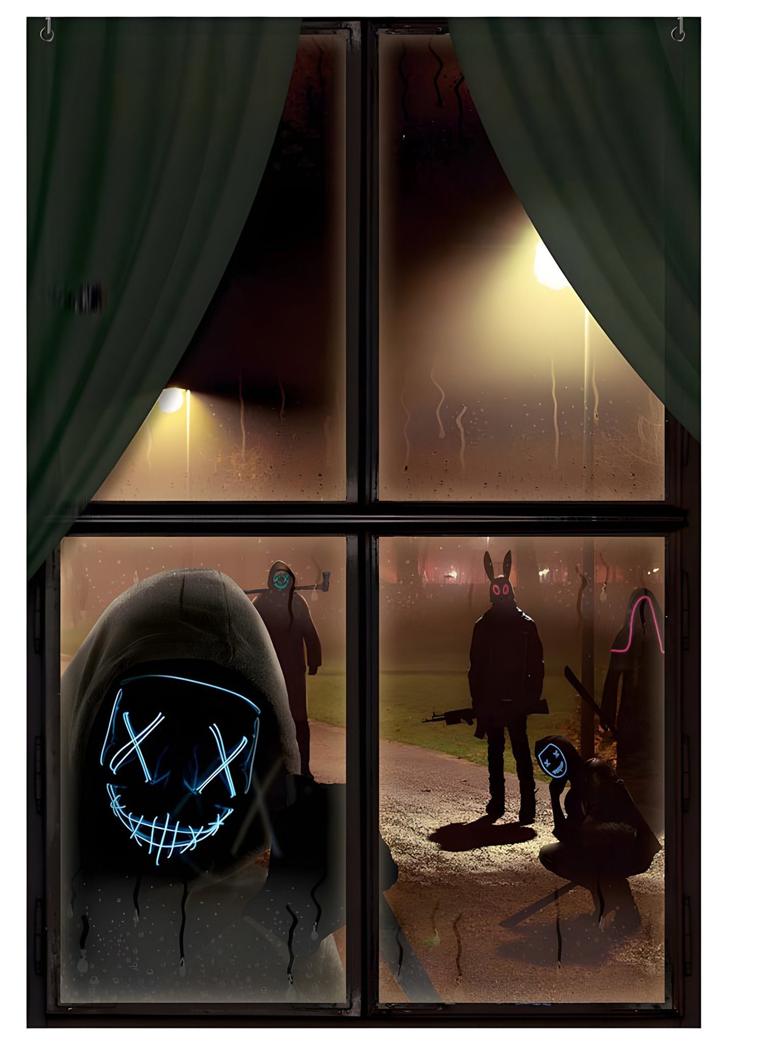 Metamorph Dekoobjekt Horror Fensterbild – Halloweendeko 120 x 80 cm