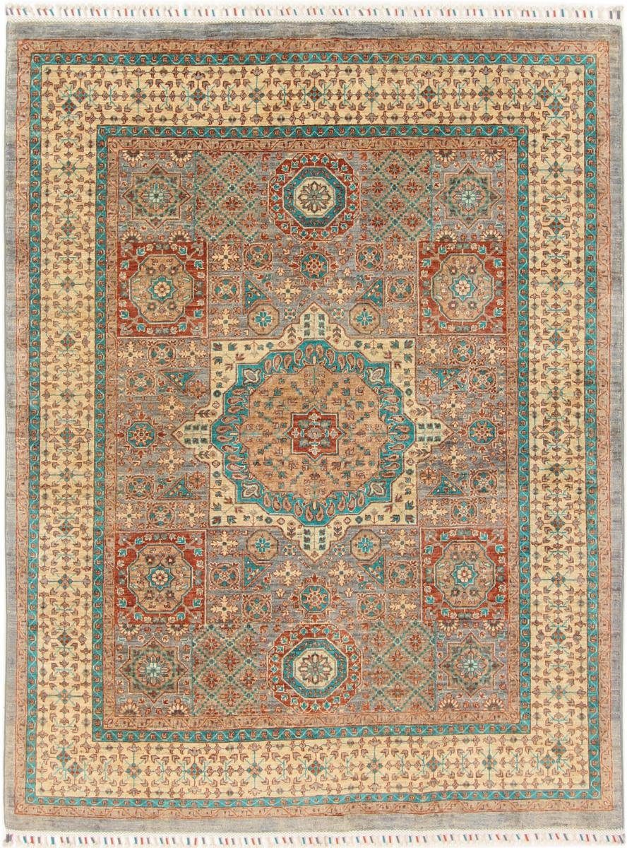 Orientteppich Mamluk 148x192 Handgeknüpfter Orientteppich, Nain Trading, rechteckig, Höhe: 6 mm