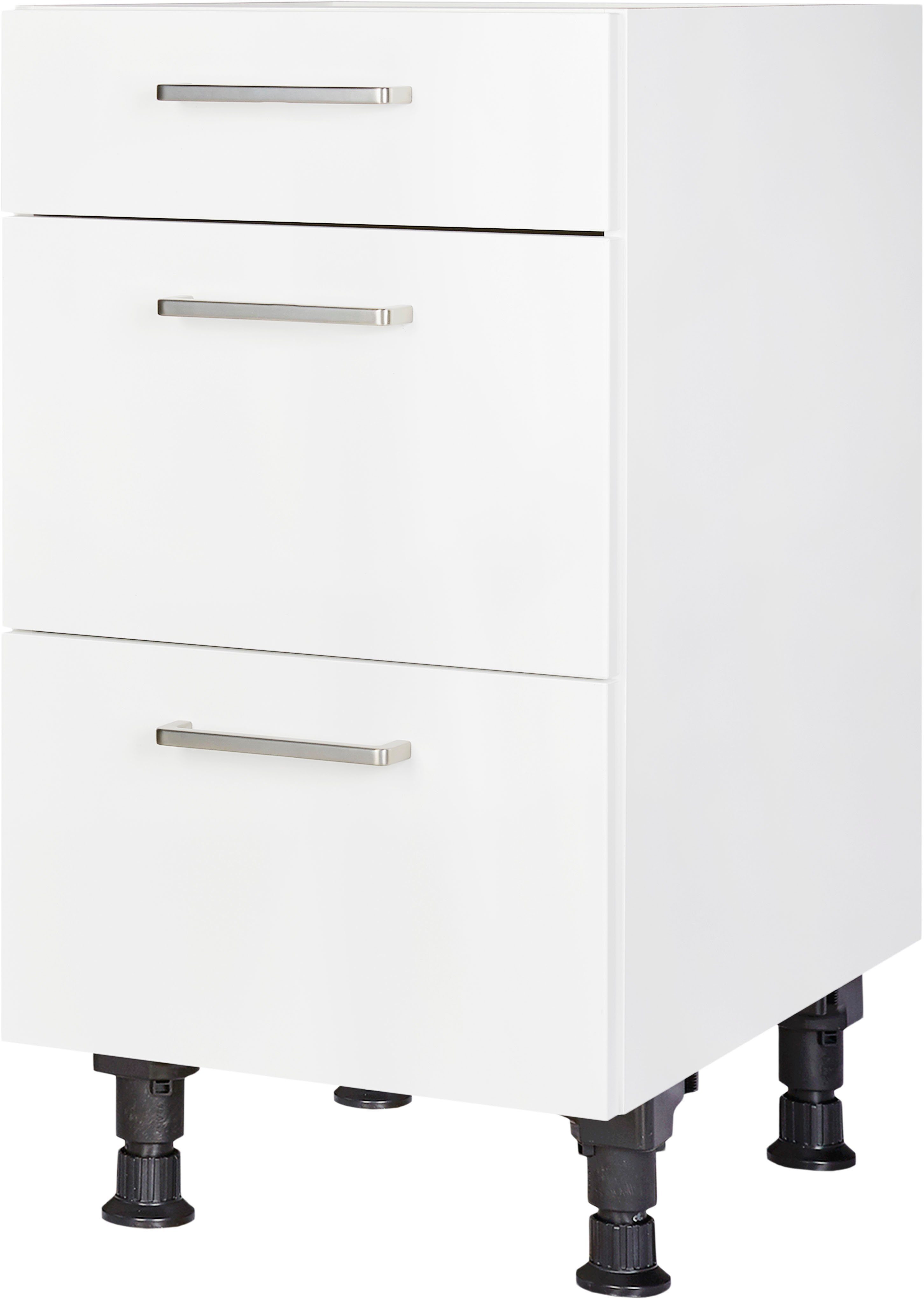 nobilia® Unterschrank "Touch", vormontiert, mit höhenverstellbaren Sockelfüßen, in den Breiten 30, 45, 60 und 90 cm, mit Schubkasten und Auszügen