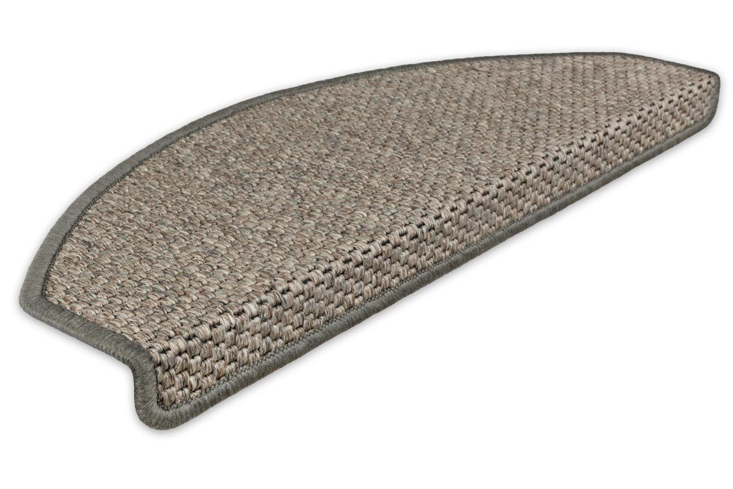 Metzker® Stufenmatte Stufenmatten Göteborg Halbrund, halbrund, Höhe: 8 mm, 15 Stück - Grau/Braun