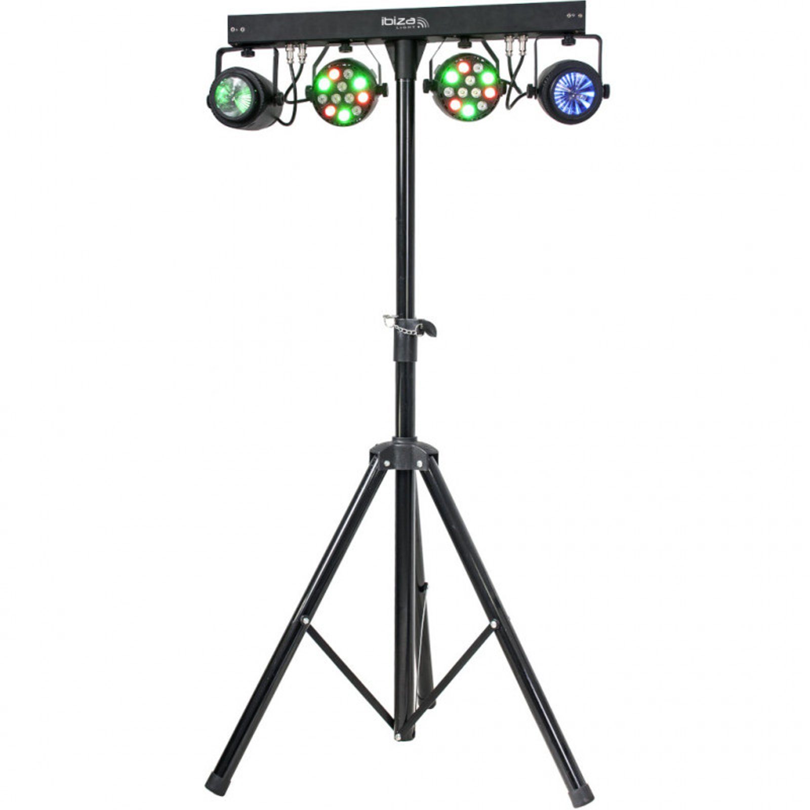 DSX Powermixer PA Anlage 2 Wege 38 cm Musikanlage Boxen USB 1200W Lichset Party-Lautsprecher