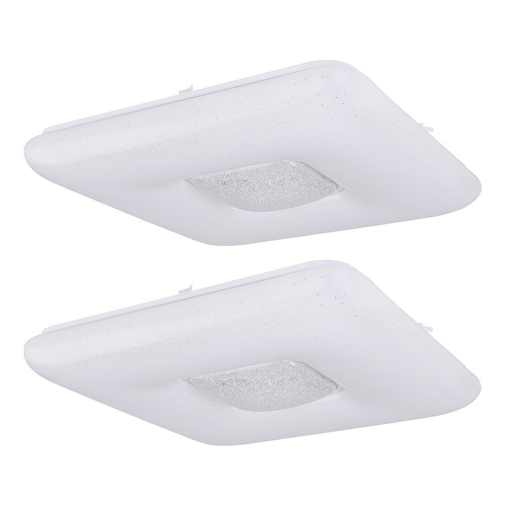 GLOBO LIGHTING LED Deckenleuchte, LED-Leuchtmittel fest verbaut, Warmweiß, LED Deckenleuchte Sternenhimmel Deckenlampe Wohnzimmerleuchte 2x