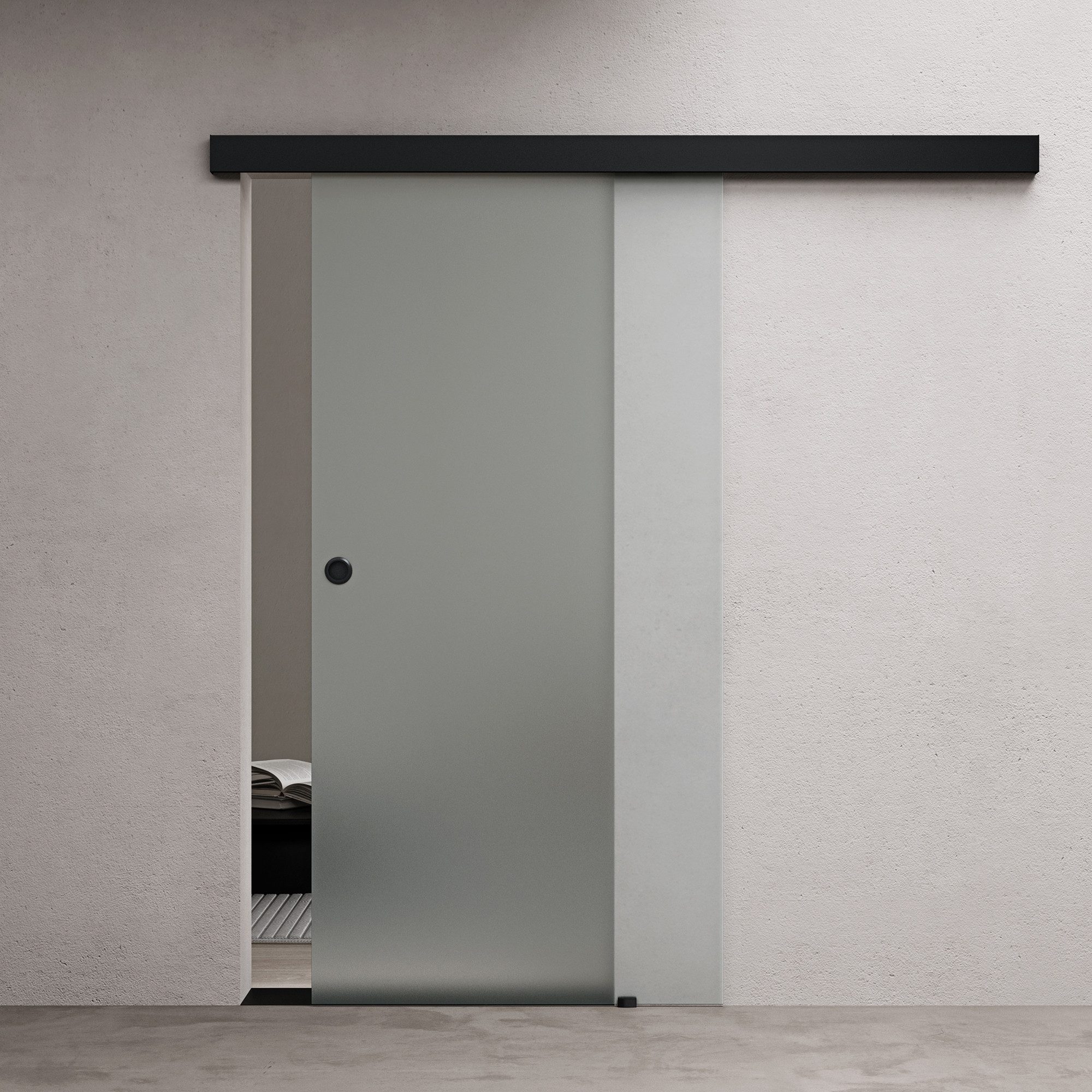doporro Glasschiebetür Türen Schwarz Softclose-Automatik Schiebetür günstig online kaufen