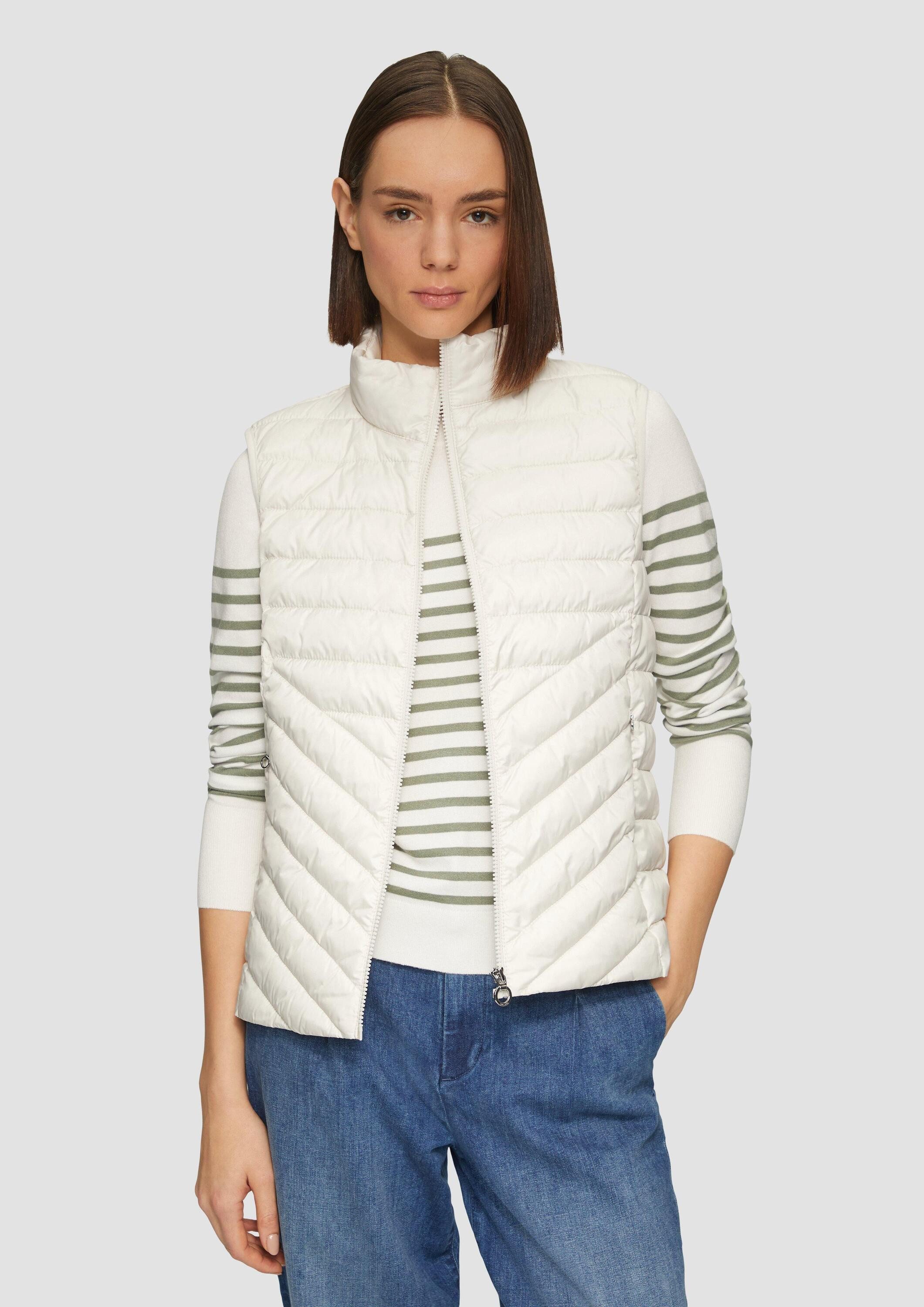 s.Oliver Outdoorjacke Outdoor-Weste Packbare leichte Steppweste mit Stehkra günstig online kaufen