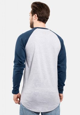 Blackskies T-Shirt Baseball Longshirt T-Shirt Ashgrau-Petrol Medium