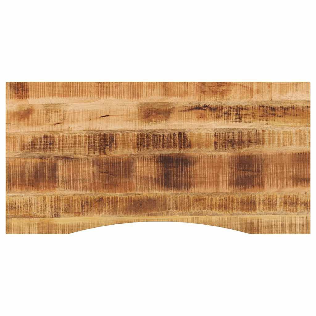 vidaXL Tischplatte Schreibtischplatte mit Aussparung 120x50x2,5cm Massivholz