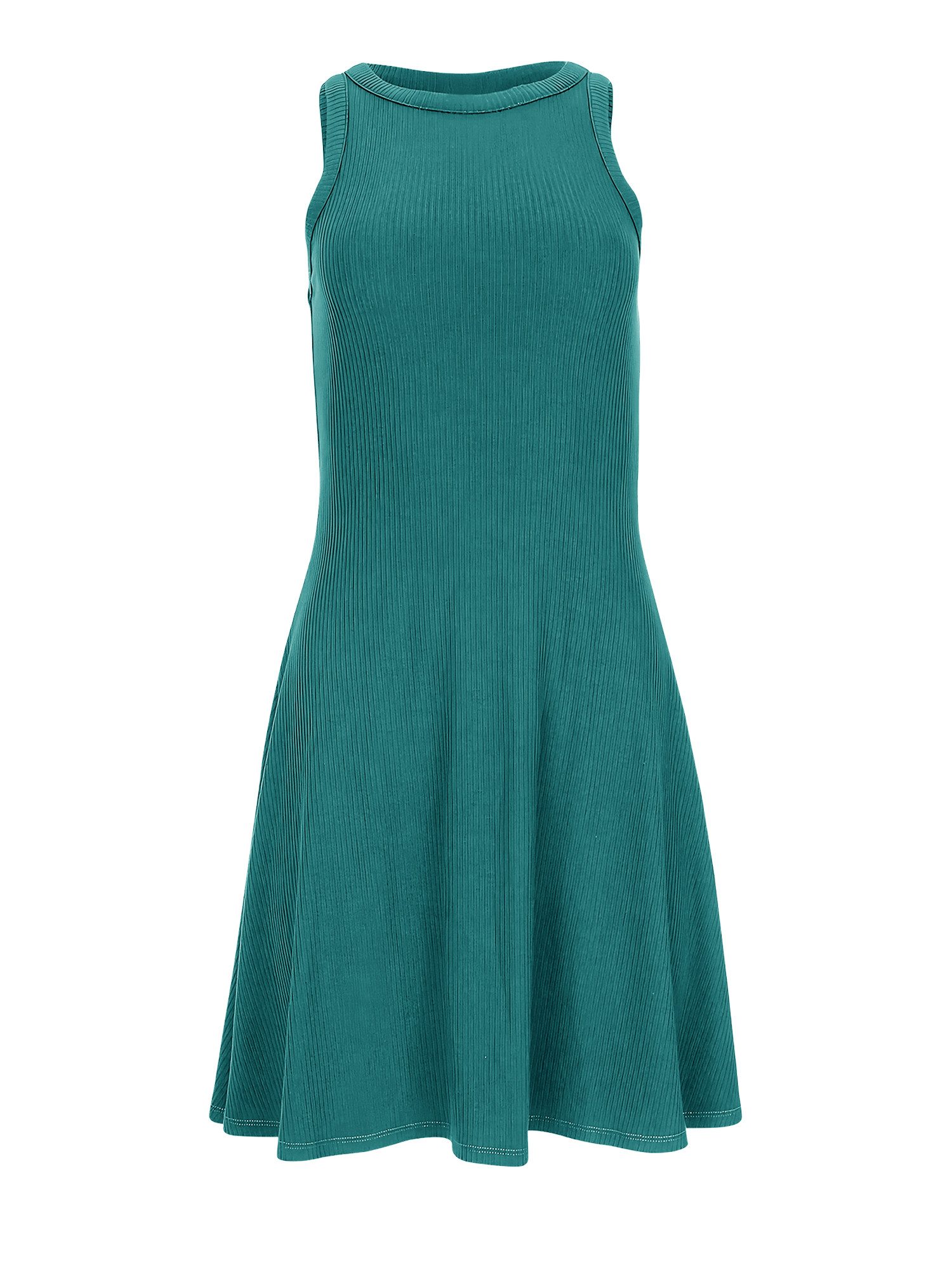 Imily Bela Strickkleid Damen Ärmelloses Kleid mit Rundhals (Packung, 1-tlg., 1per-Pack) in Unifarbe – Bild 5 von 5