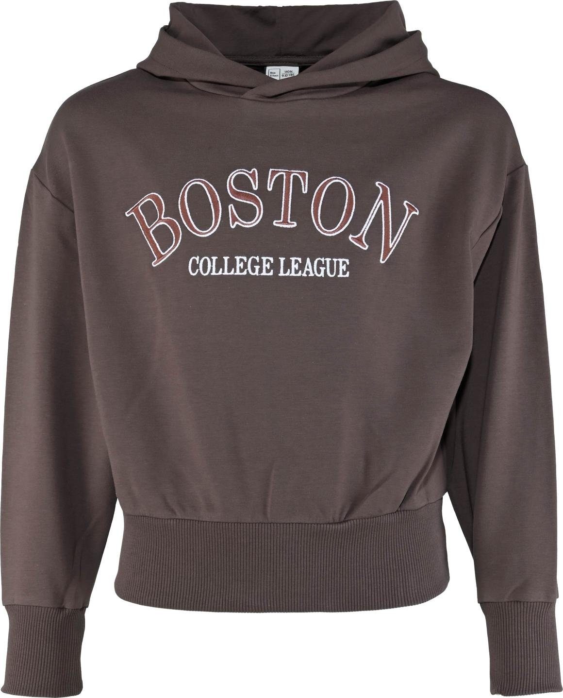 BLUE EFFECT Kapuzensweatshirt blue effect girls Boxy Hoodie Boston Sweatshirt Pullover Kapuze schoko (1-tlg)