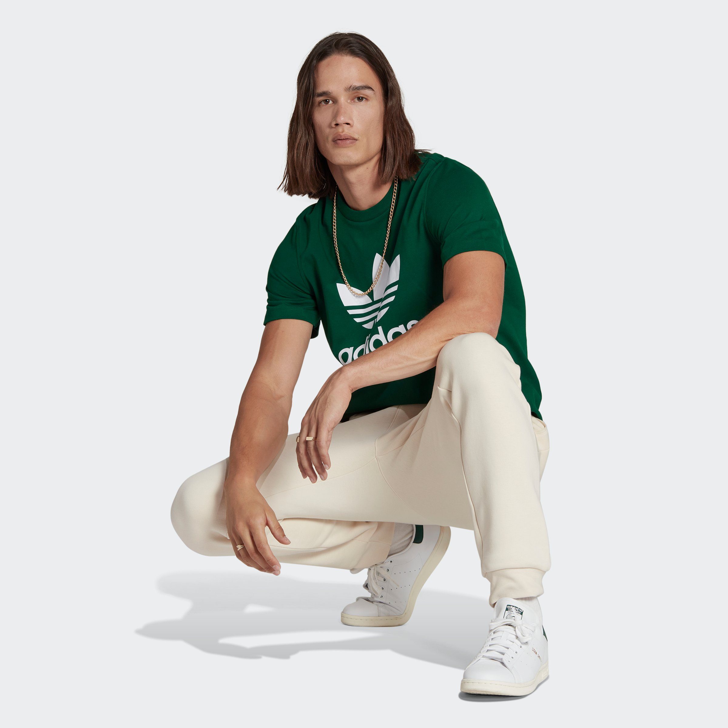 adidas Originals T-Shirt Green CLASSICS ADICOLOR Dark TREFOIL