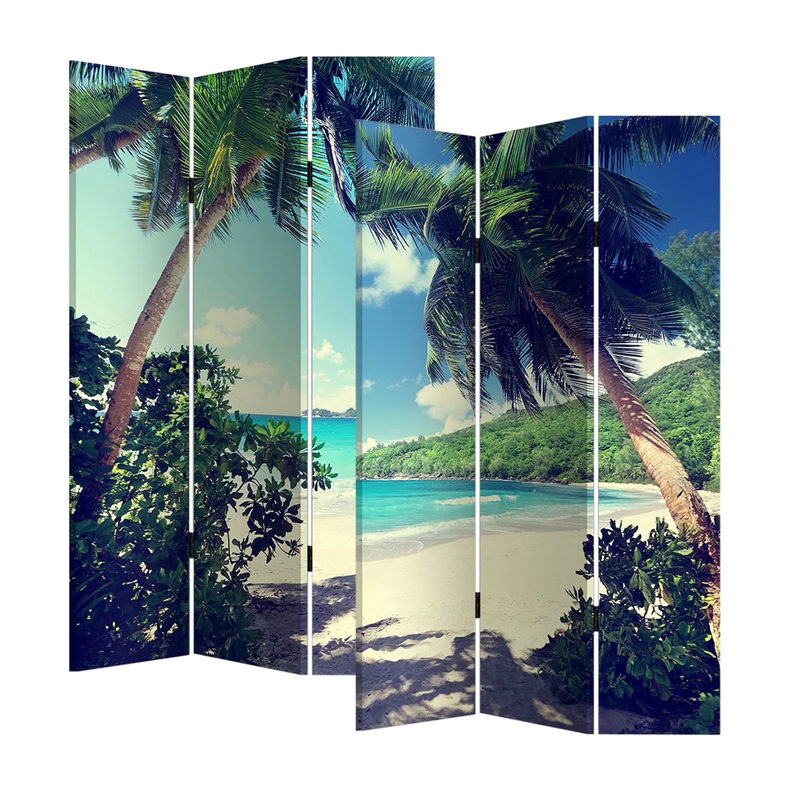 HTI-Line Paravent Paravent Palmen (Stück, 1 St., 1 Paravent), Raumteiler Sichtschutz Trennwand