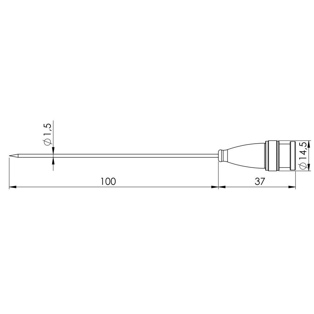 Greisinger Thermodetektor Greisinger GF 2T-E1.5 Einstechfühler -70 bis 250 °C Fühler-Typ Pt100