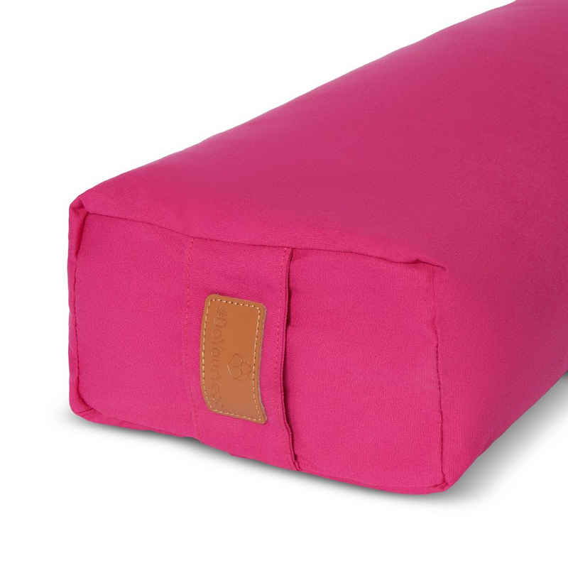 #DoYourYoga Yogakissen Yoga Bolster Paravati, gefüllt mit Bio-Buchweizenschalen,Yogakissen 67x22x13cm