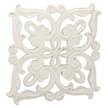 CEPEWA Wanddekoobjekt Wanddeko Ornamente 2er Set 40x40 cm Shabby