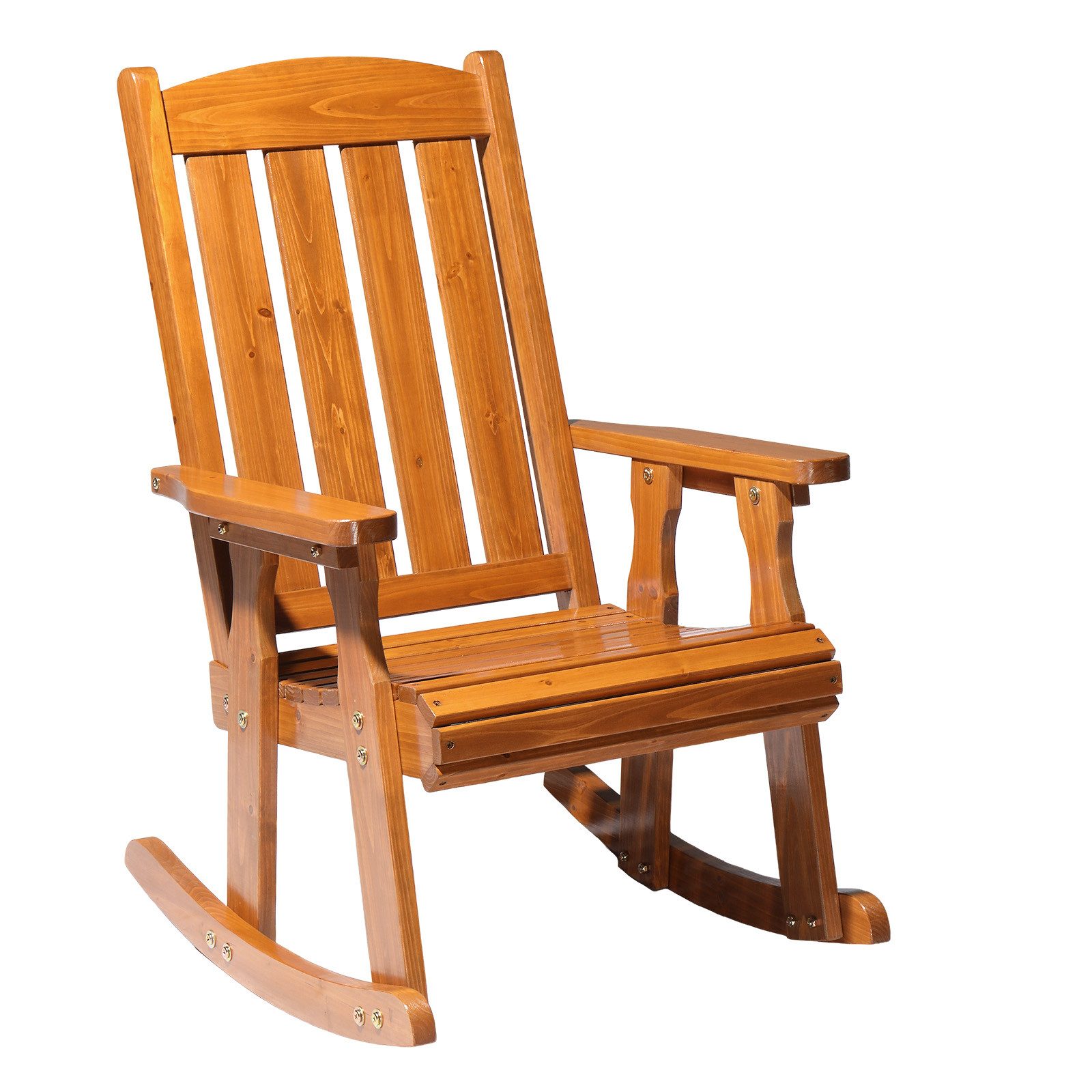 VINGLI Schaukelstuhl Holz, Schaukelstuhl Outdoor, Wetterfest