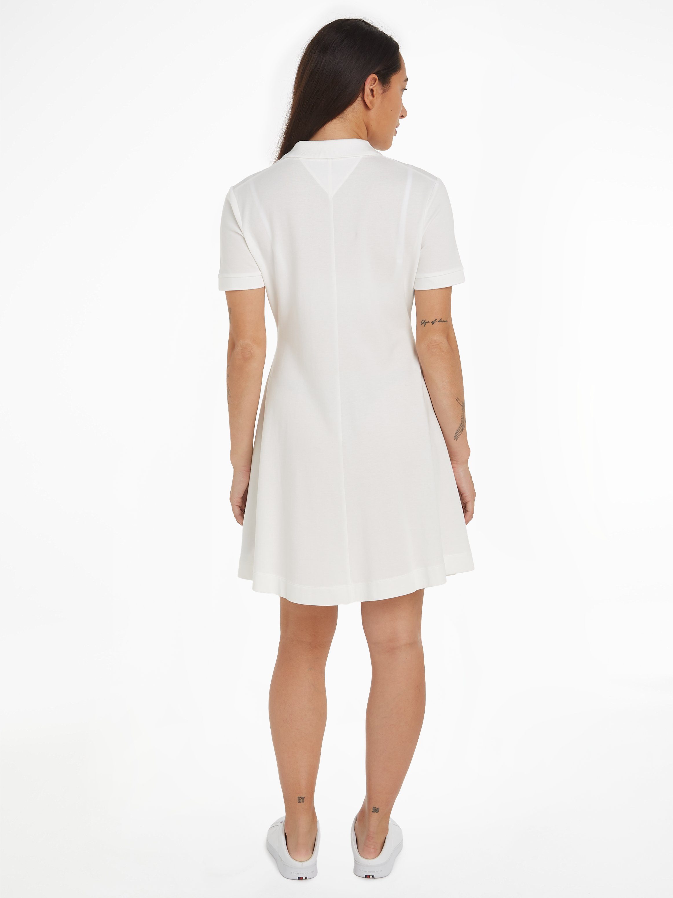 Tommy Hilfiger Polokleid F&F OPEN PLCKT LYCLL POLO DRS SS mit Logostickerei günstig online kaufen