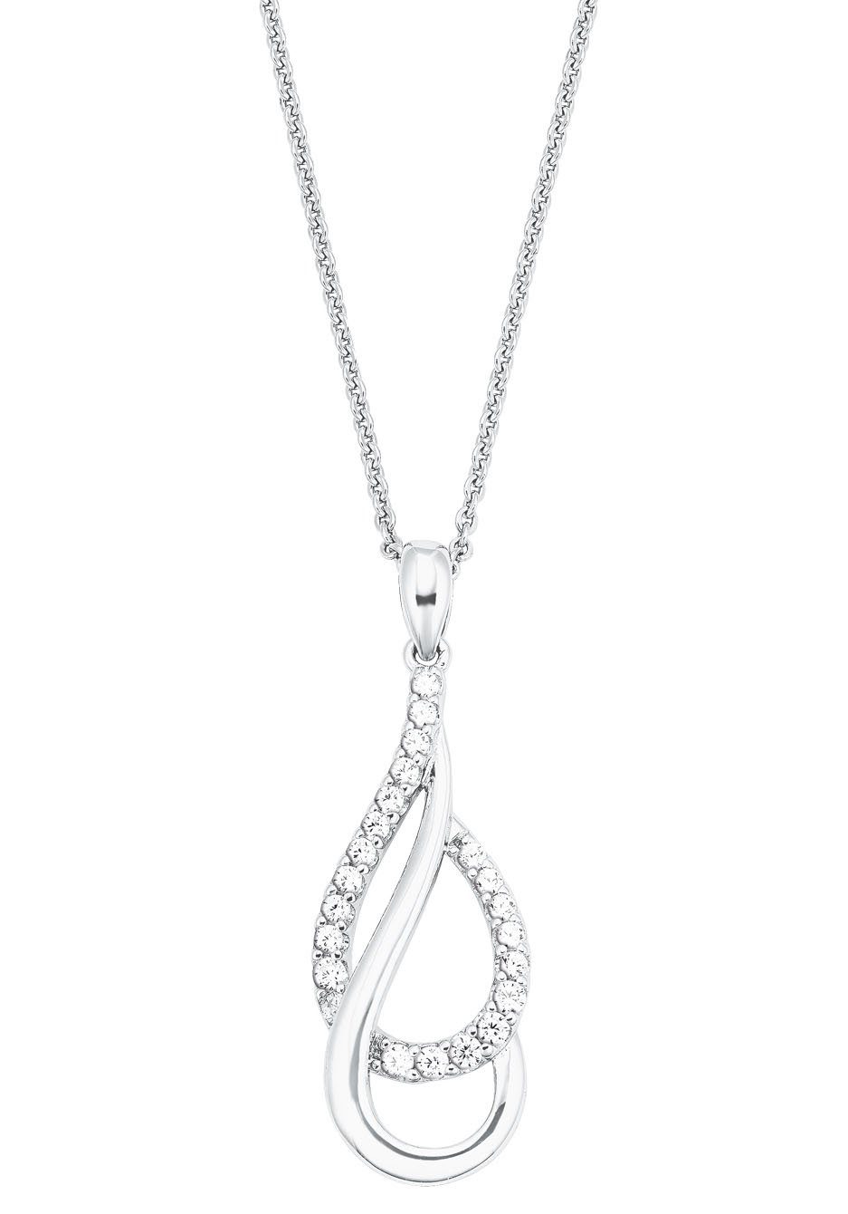 Amor Kette mit Anhänger Tropfen, mit Zirkonia (synth)