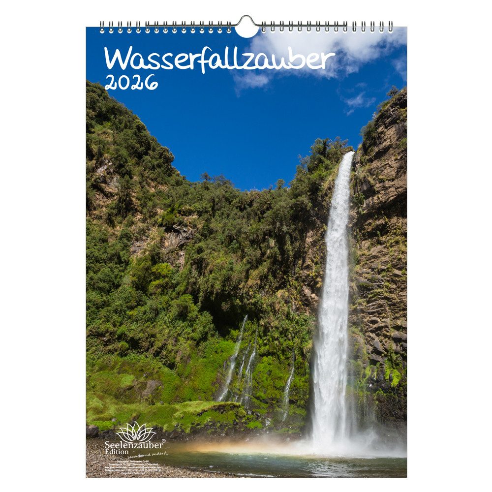 Seelenzauber Wandkalender Wasserfallzauber DIN A3 Календари für 2026 Wasserfall Wasserfälle