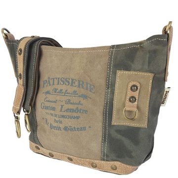 Sunsa Umhängetasche Vintage Schultertasche. Canvas Crossbody Tasche. Graue Umhängetasche, Unikat Vintage Stil