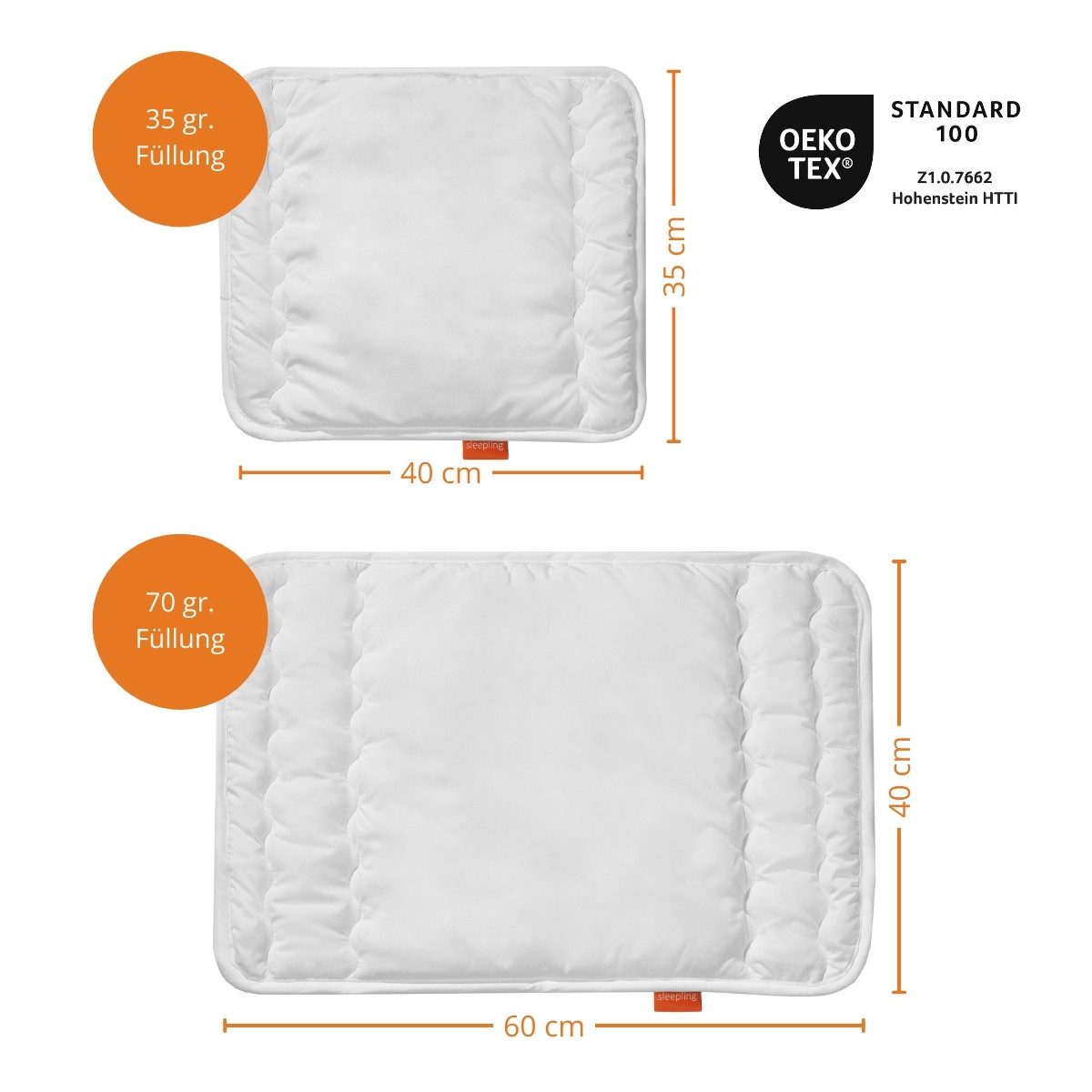 sleepling Babykissen Kopfkissen, Flachkissen, Steppkissen, allergikerfreund günstig online kaufen
