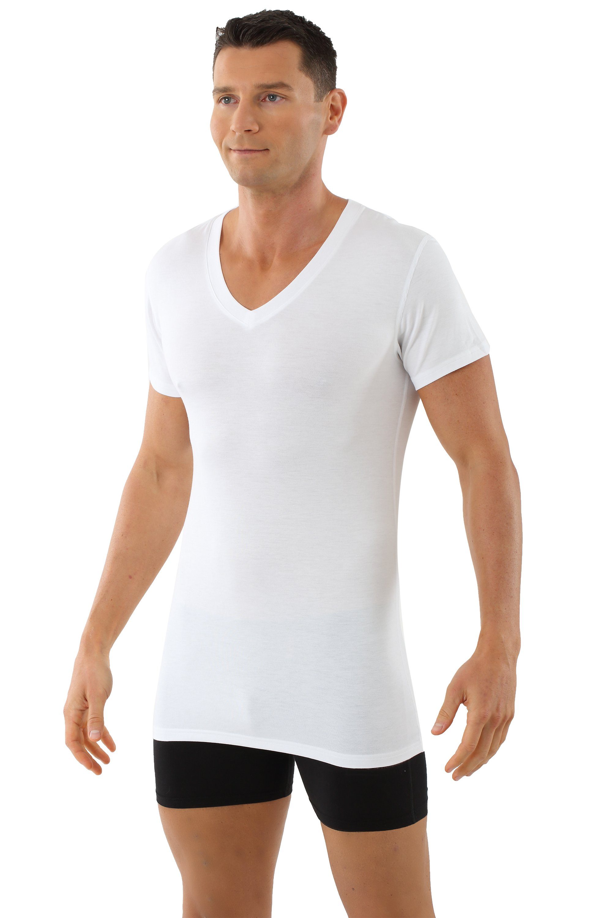 Albert Kreuz Unterhemd V-Neck light atmungsaktiv Kurzarm (kein Set, kein Set) | Unterhemden
