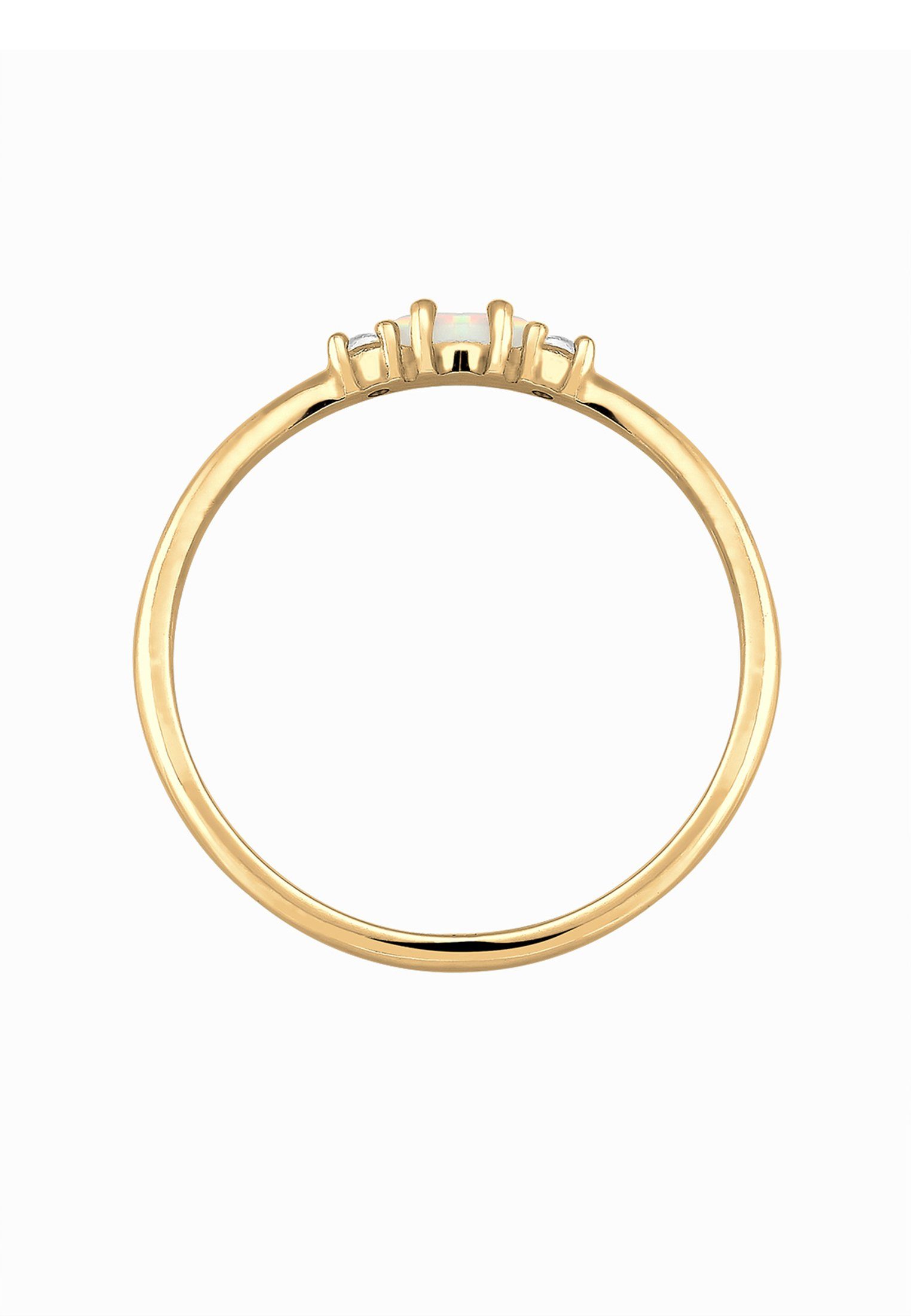 Elli Fingerring Opal Marquise und Zirkonia 925 Sterling Silber