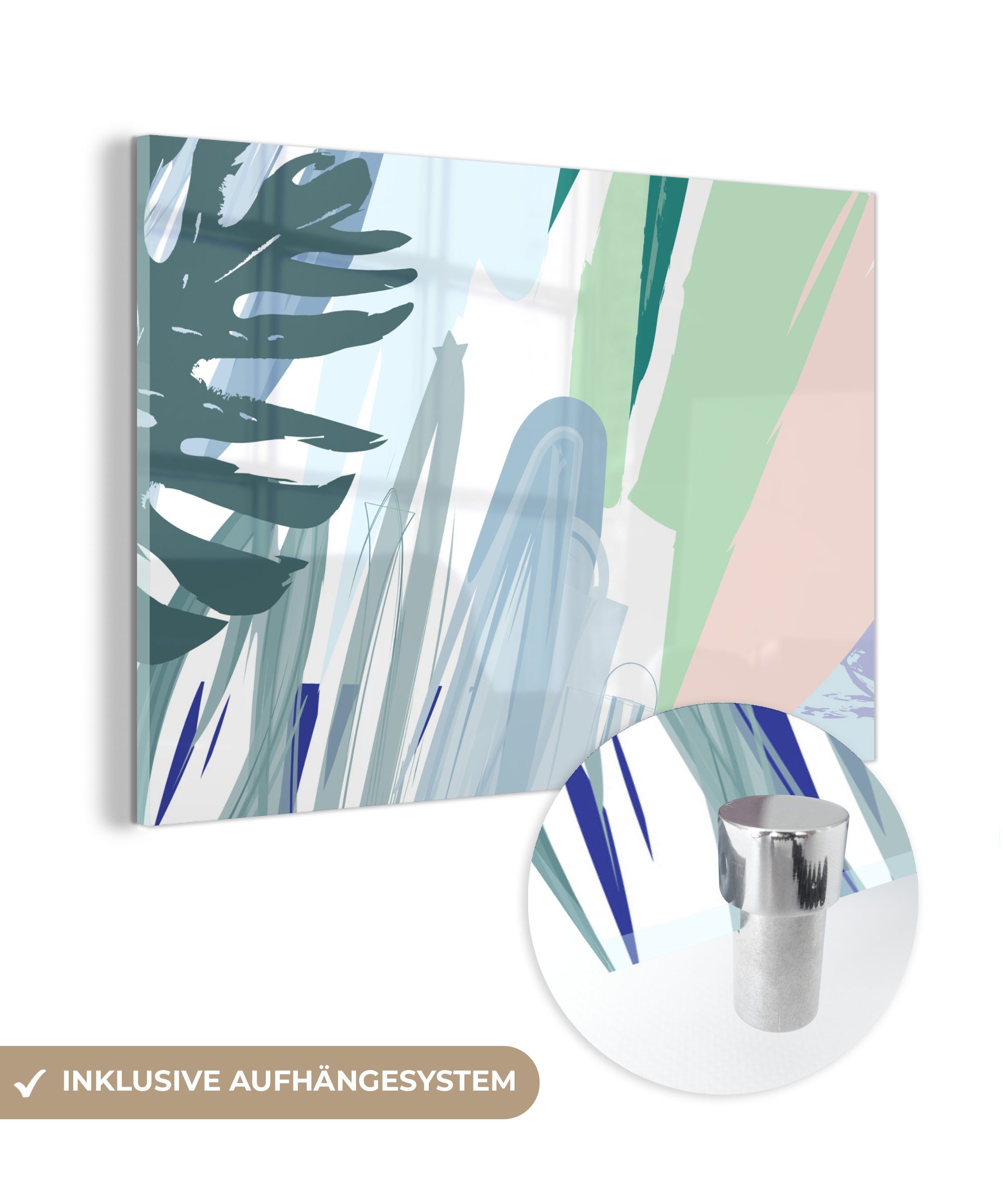 (1 Tropisch, Wohnzimmer Acrylglasbilder Acrylglasbild Abstrakt Schlafzimmer & MuchoWow - St), Sommer -