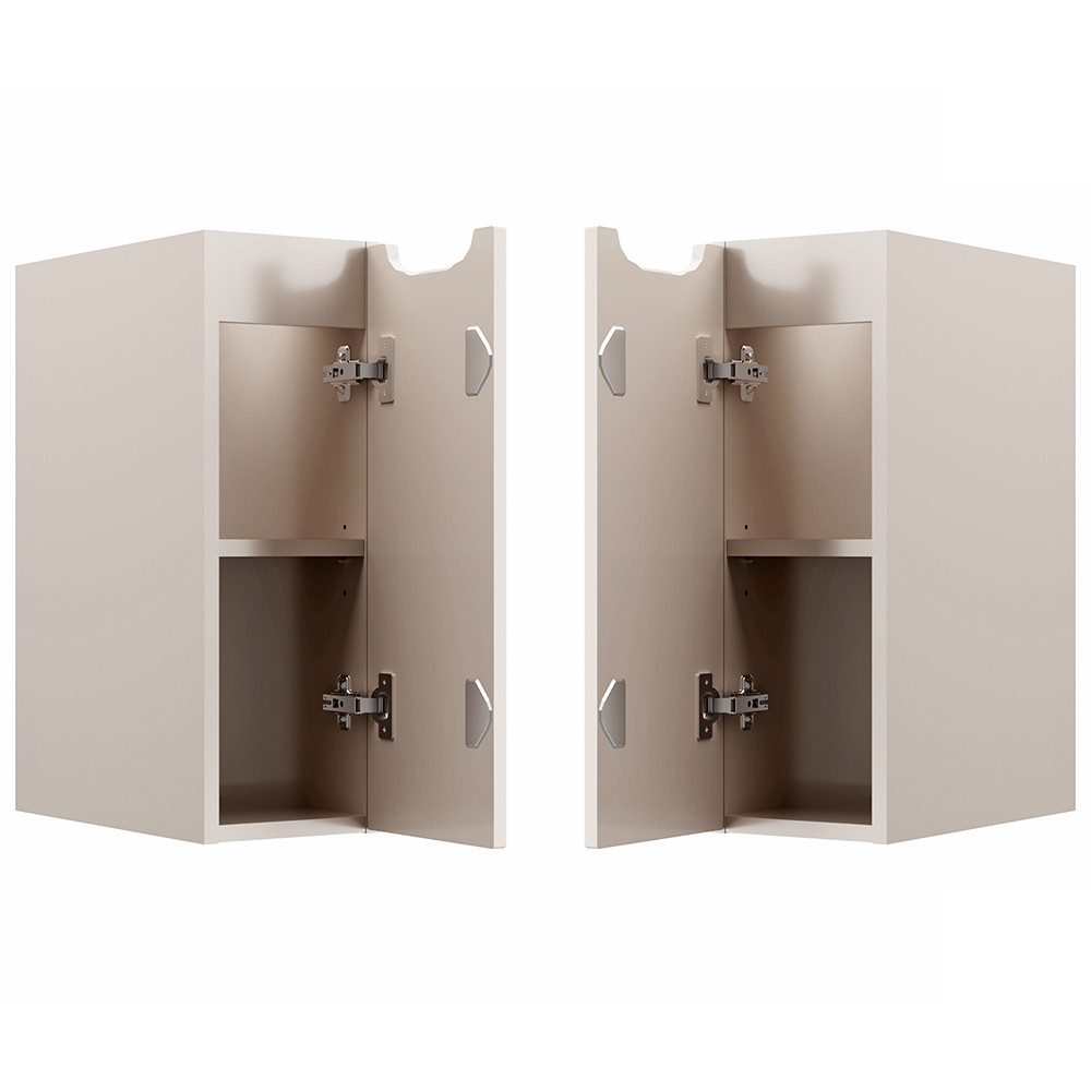 Lomadox Badkommode NEWPORT-56-CASHMERE, Unterschrank, kaschmir mit gerillter Front, ca. 20/57/39cm