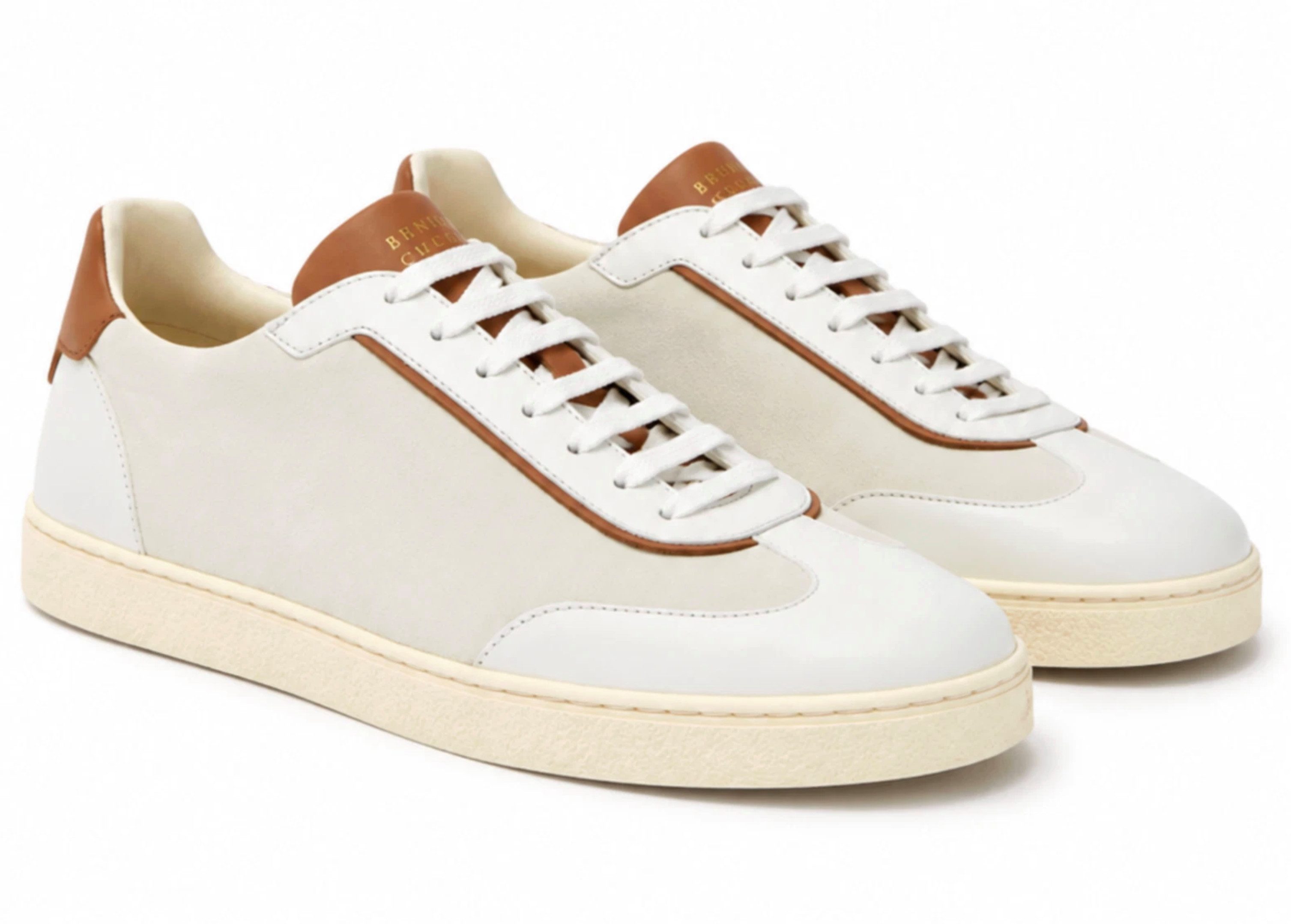 BRUNELLO CUCINELLI Luxury Runner Schuhe Velours-leder Turnschuhe Schuhe Sneaker Kombination aus feinem Veloursleder und Glattleder