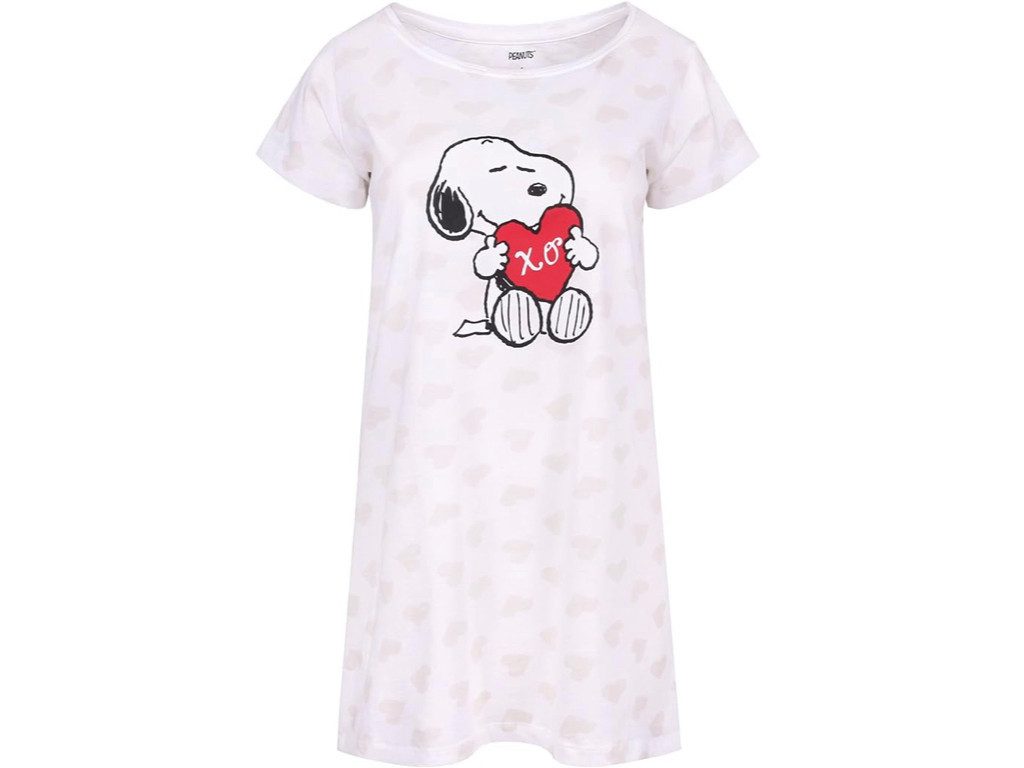 Snoopy T-Shirt The Peanuts Snoopy – Lazy Damen T-Shirt Oberteil Frauen Top Weiß