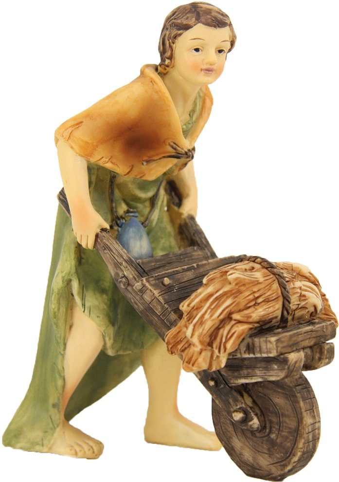 dekoprojekt Krippenfigur Krippenfigur JOK: Bauer mit Schubkarre (1 St)