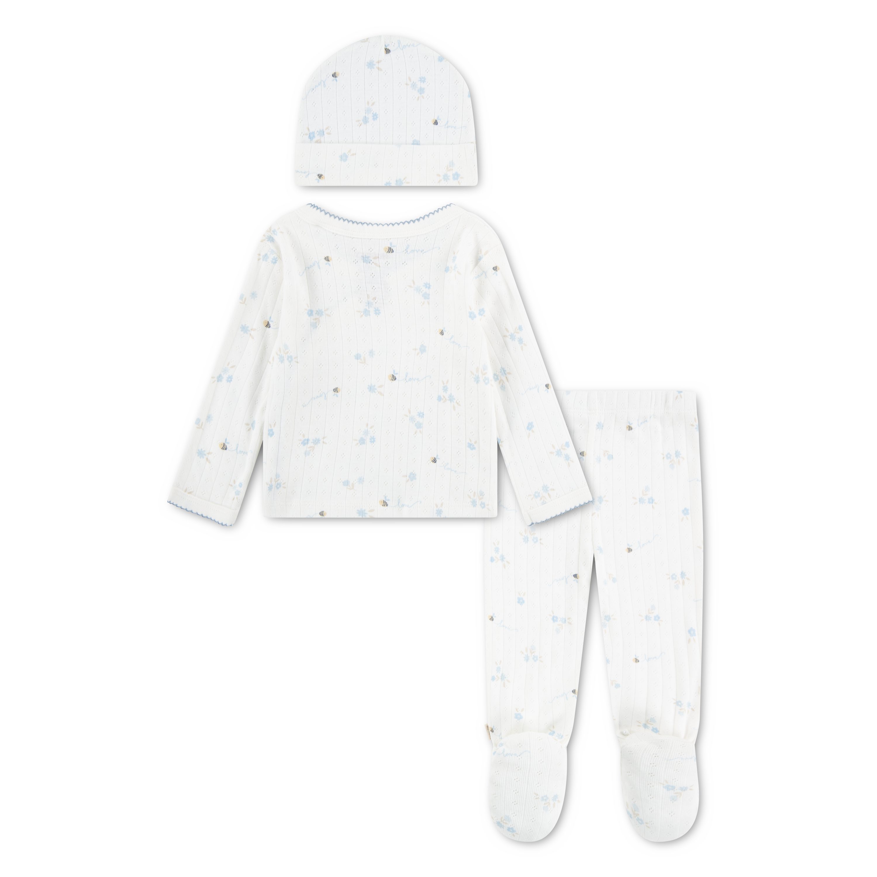 HUGGIES babywear Langarmshirt & Hose HUGG FOOTED PANT SET+ATTACHMEN (Set) mit All-Over Print – Bild 2 von 5