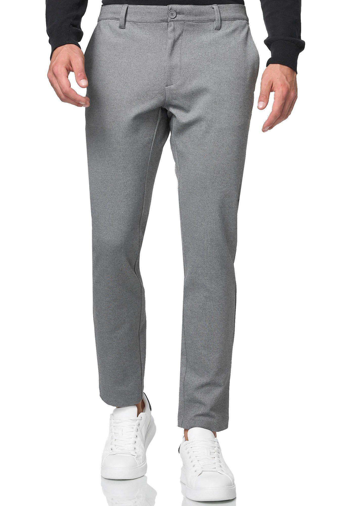 Indicode Stoffhose INRoedekro Grey melange