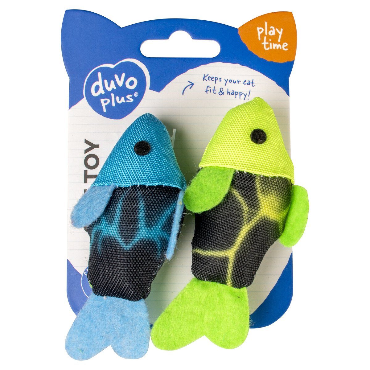 DUVO+ Tierkuscheltier Katzenspielzeug Flash Fische blau/grün günstig online kaufen