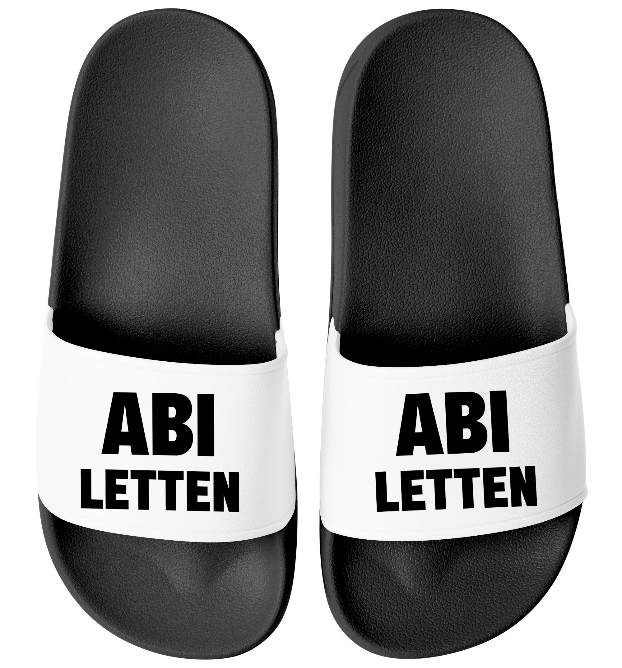 MoonWorks Badeschlappen Damen Abiletten - Abitur Geschenke Schulabschluss Abi - Badesandale