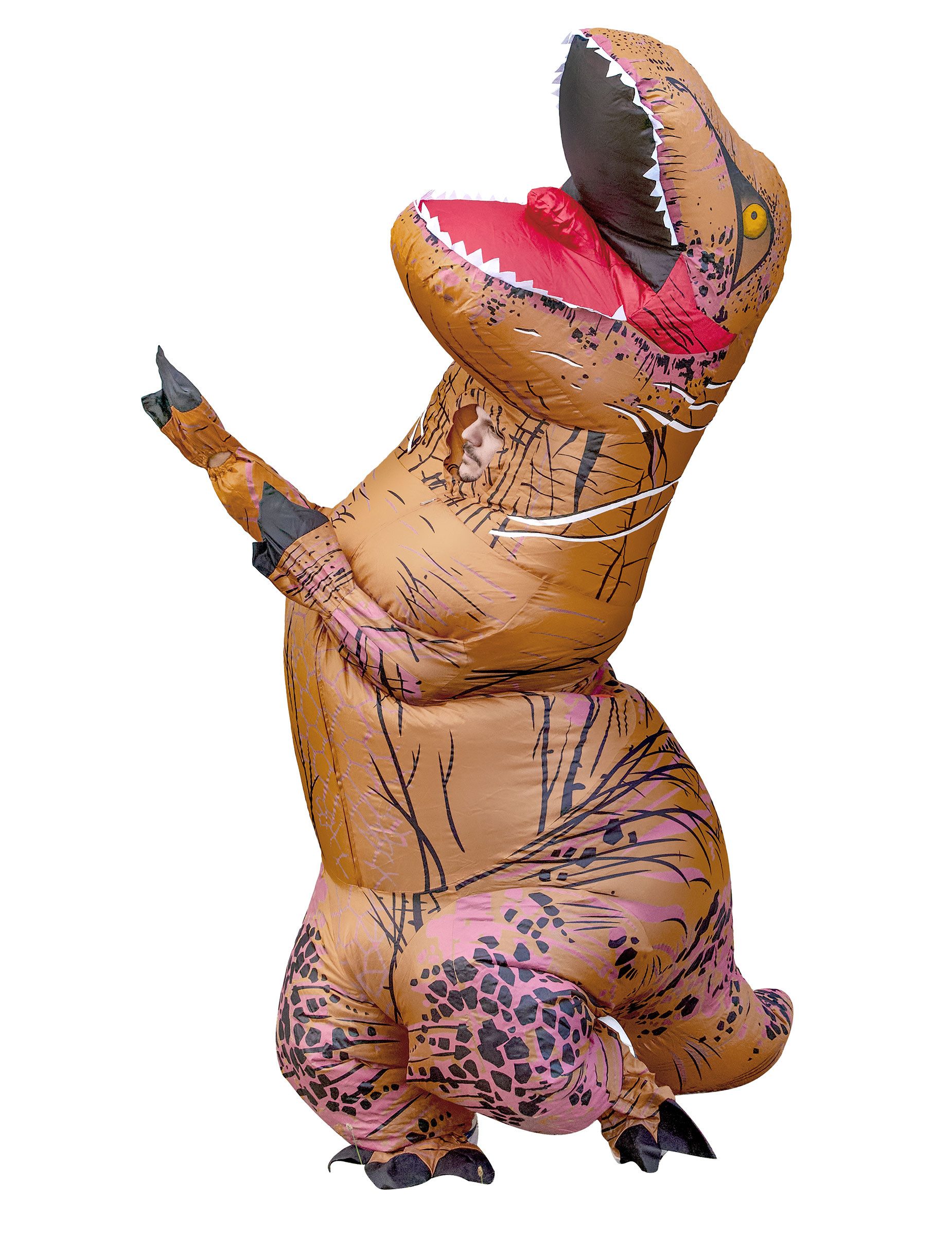 JADEO Kostüm Aufblasbares T-Rex Unisex-Kostüm Dinosaurier braun