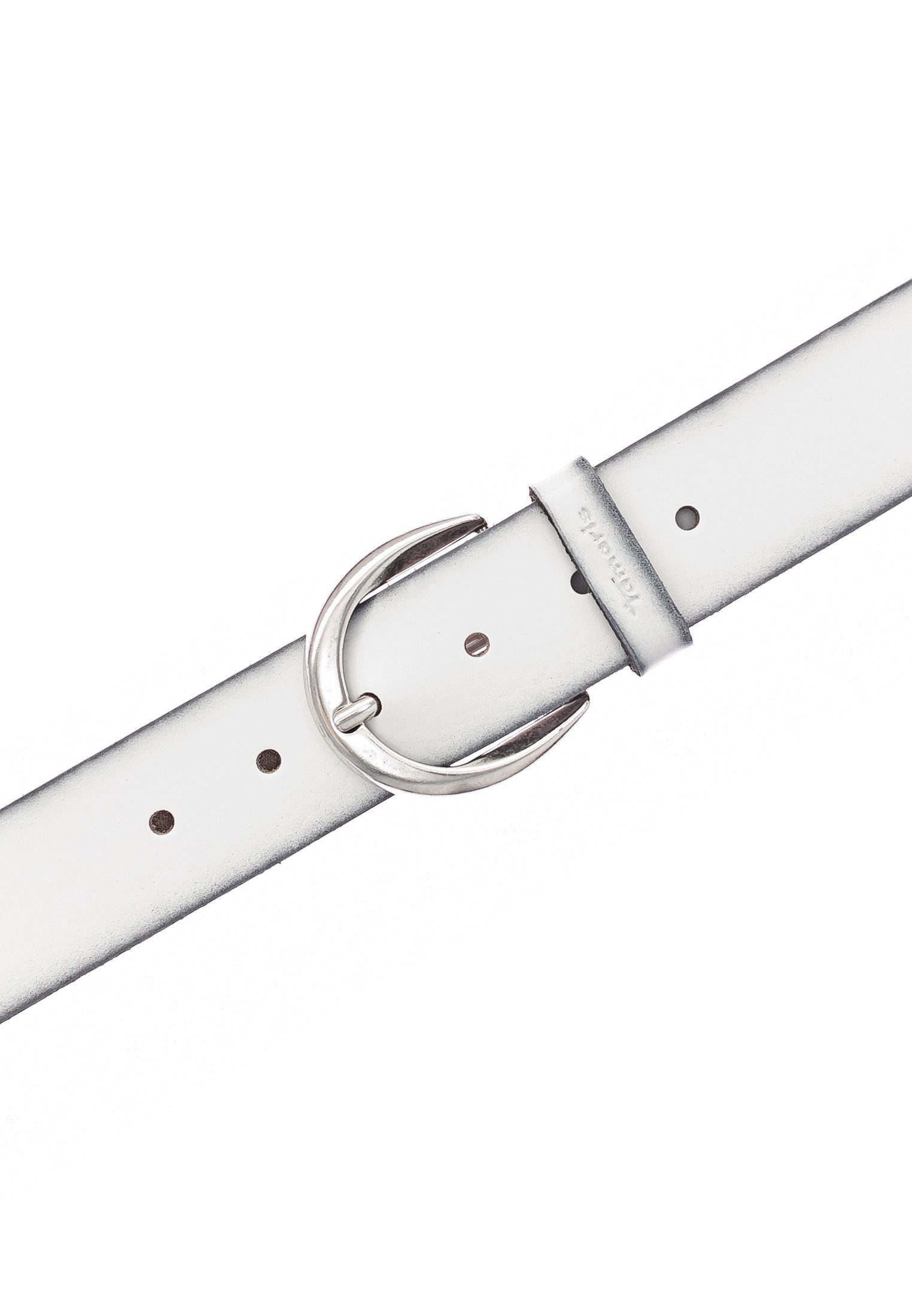 Tamaris Ledergürtel Charlotte Silver mit halbrunder Dornschließe in poliertem Silber, 4 cm breit – Bild 2 von 5