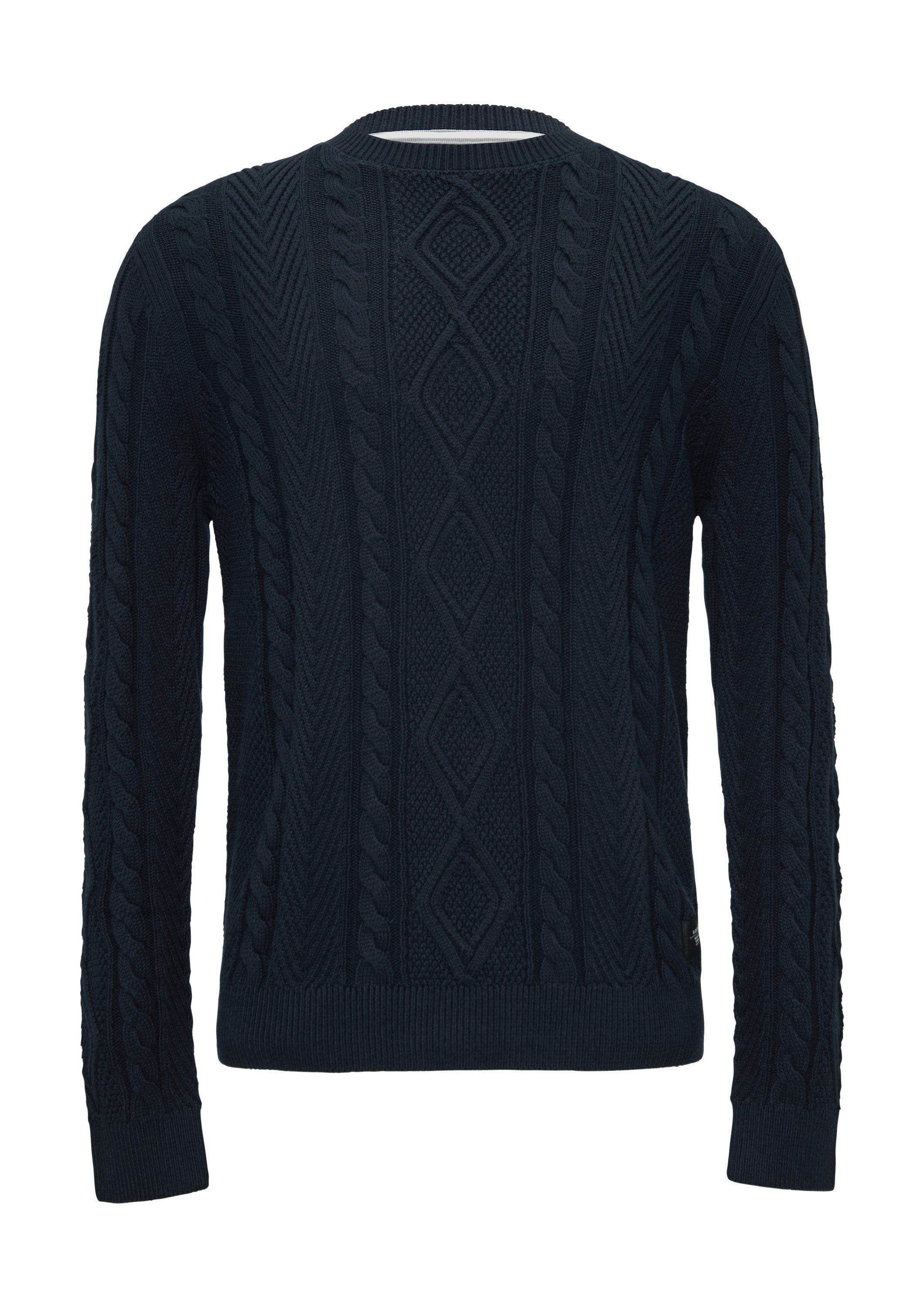 s.Oliver Longpullover Strickpullover Strickpullover mit Zopfmuster günstig online kaufen