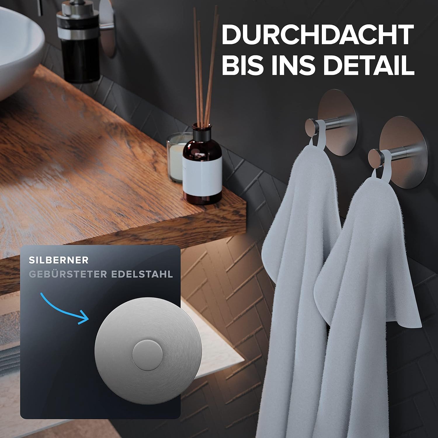 ovimar Handtuchhaken Hirstholm, (1-St), aus Edelstahl in Silber zur Zum Kle günstig online kaufen