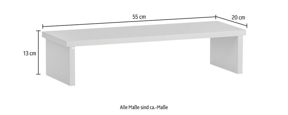 Schildmeyer Schreibtischaufsatz Baku, Bildschirmaufsatz, Breite 55 cm, Made  in Germany