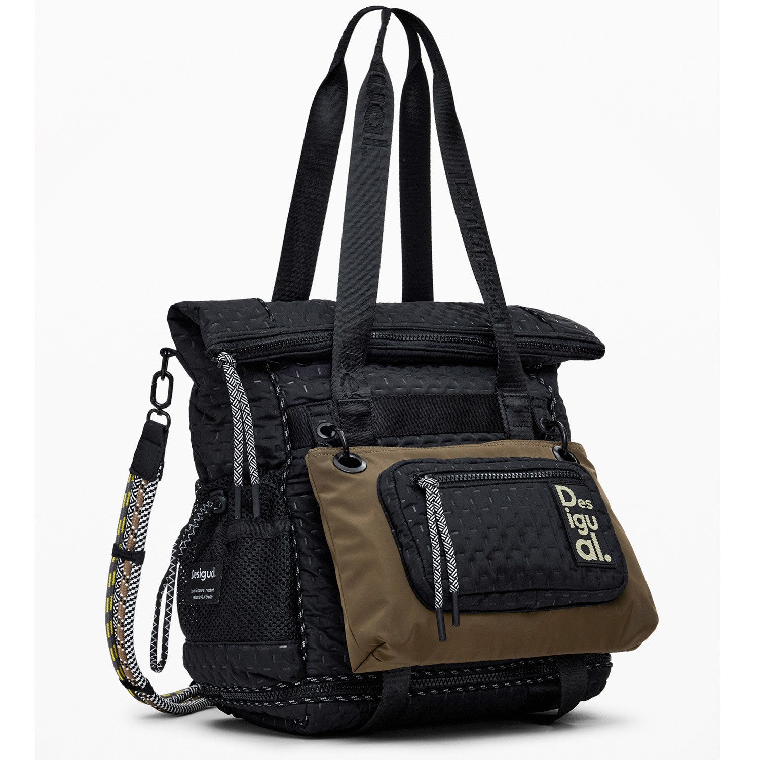 Desigual Umhängetasche Desigual Damen Rucksack/Tasche Modularis Termo Voyager Black (1, 1-tlg., 1)