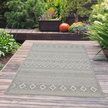 Outdoorteppich In- & Outdoor Teppich in graufarben, TeppichHome24, Rechteckig