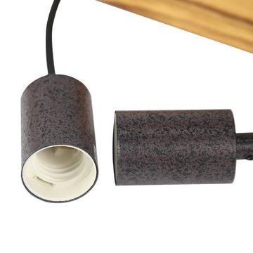 ZMH Pendelleuchte Vintage Pendelleuchte Holz Esstischlampe, LED wechselbar, ohne Leuchtmittel